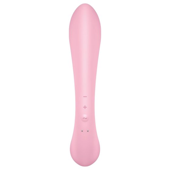 Satisfyer Triple Oh - dobíjací vibrátor s klitorisovým ramenom (ružový)