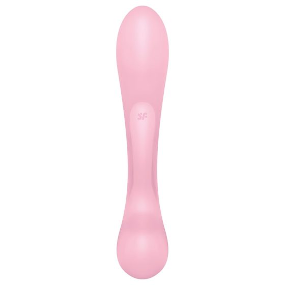Satisfyer Triple Oh - dobíjací vibrátor s klitorisovým ramenom (ružový)