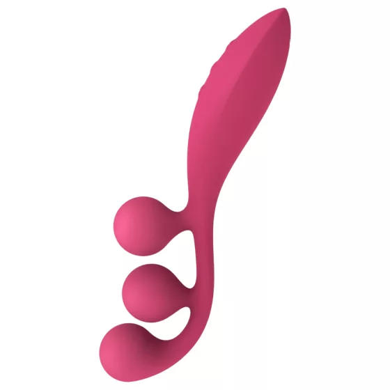 Satisfyer Tri Ball 1 - vibrátor na klitoris aj bod G - dobíjací - červený