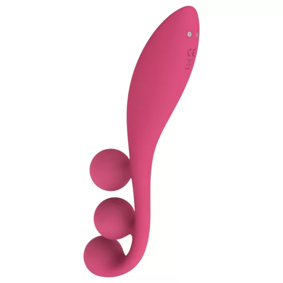 Satisfyer Tri Ball 1 - vibrátor na klitoris aj bod G - dobíjací - červený