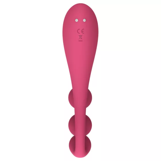 Satisfyer Tri Ball 1 - vibrátor na klitoris aj bod G - dobíjací - červený
