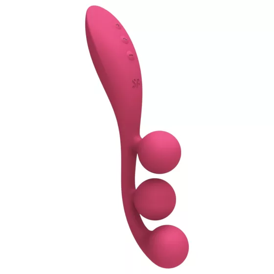 Satisfyer Tri Ball 1 - vibrátor na klitoris aj bod G - dobíjací - červený