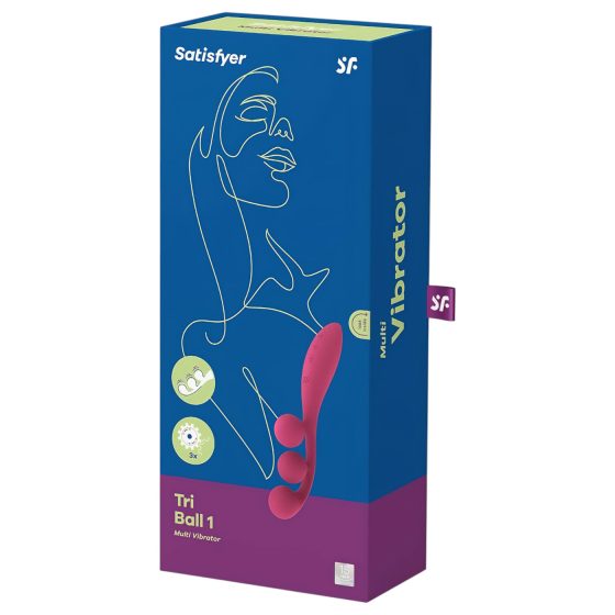 Satisfyer Tri Ball 1 - akumulátorový multifunkčný vibrátor (červený)