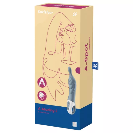/ Satisfyer A-Mazing 2 - akumulátorový, vibrátor na bod A (sivý)
