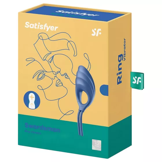 Satisfyer Swordsman - vibračný erekčný krúžok - nabíjateľný - modrý