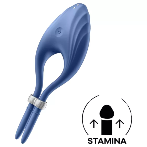 Satisfyer Duelist - akumulátorový vibračný erekčný krúžok (modrý)