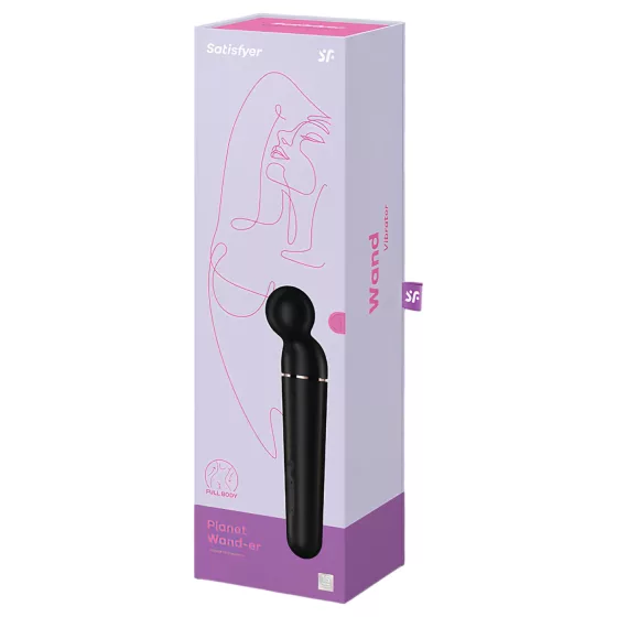 Satisfyer Planet Wand-er - masážny vibrátor (čierny)
