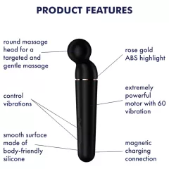 Satisfyer Planet Wand-er - masážny vibrátor (čierny)