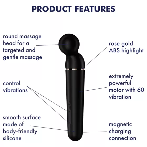Satisfyer Planet Wand-er - masážny vibrátor (čierny)