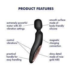 Satisfyer Wand-erland - masážny vibrátor (čierny)