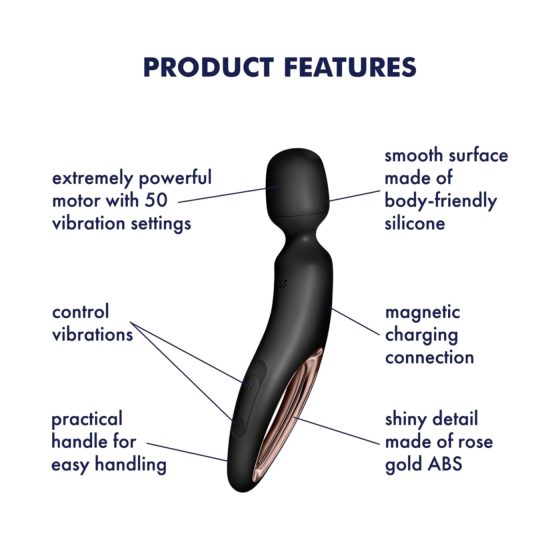 Satisfyer Wand-erland - masážny vibrátor (čierny)