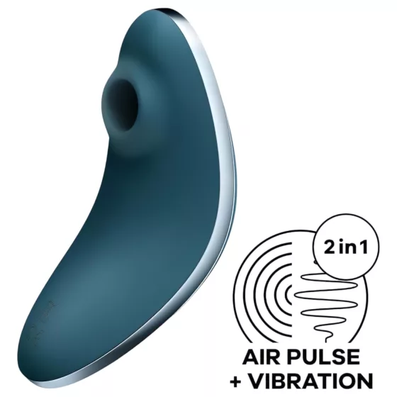 Satisfyer - vibrátor na klitoris s tlakovými vlnami - dobíjací - modrý