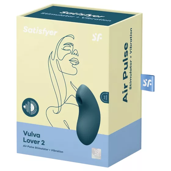 Satisfyer Vulva Lover 2 - nabíjateľný stimulátor klitorisu s tlakovými vlnami (modrý)