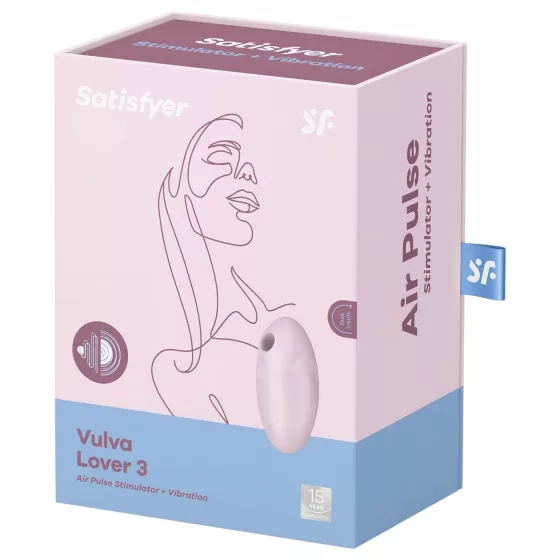 Satisfyer Vulva Lover 3 - akumulátorový, vzduchovo pulzačný stimulátor klitorisu (ružový)