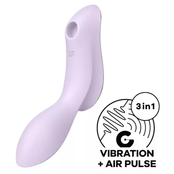 Satisfyer Curvy Trinity 2 - 2v1 vibrátor s tlakovými vlnami (fialový)