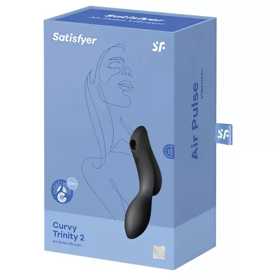 Satisfyer Curvy Trinity 2 - 2v1 vibrátor s vlnami vzduchu (čierny)