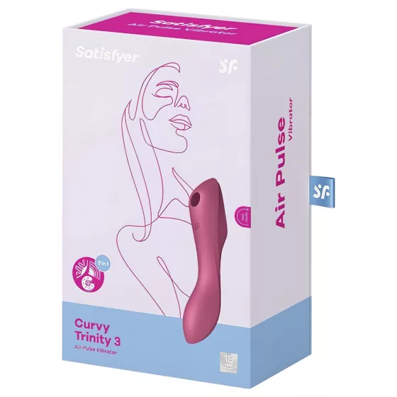 Satisfyer Curvy Trinity 3 - stimulátor klitorisu a vibrátor 2v1 - červený