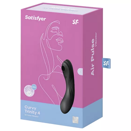 Satisfyer Curvy Trinity 4 - 2v1 vibrátor s tlakovými vlnami (čierny)