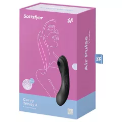   Satisfyer Curvy Trinity 4 - 2v1 vibrátor s tlakovými vlnami (čierny)