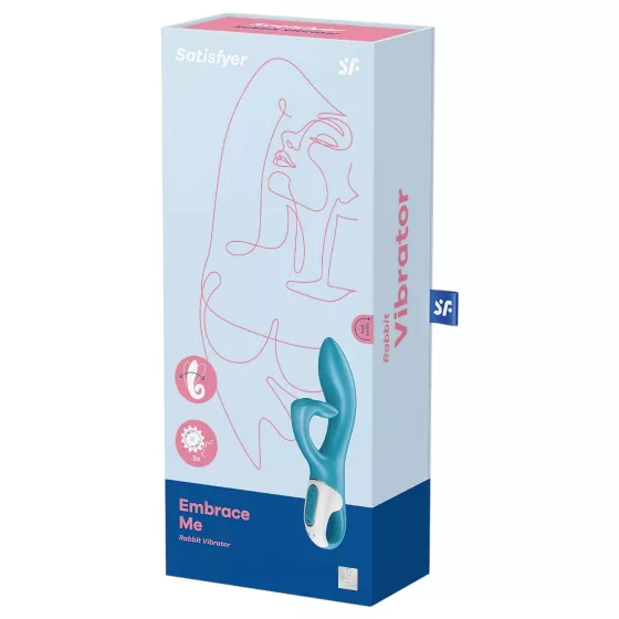 Satisfyer Embrace Me - vibrátor na bod G a klitoris - dobíjací - tyrkysový