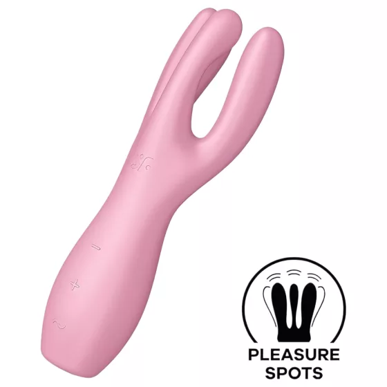 Satisfyer Threesome 3 - vibrátor na klitoris - dobíjací - ružový