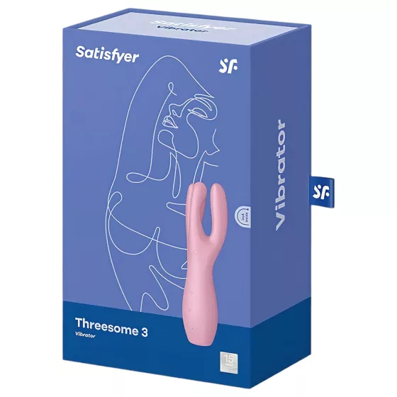 Satisfyer Threesome 3 - vibrátor na klitoris - dobíjací - ružový