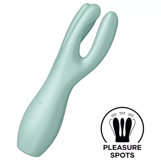 / Satisfyer Threesome 3 - akumulátorový vibrátor na klitoris (mentolový)