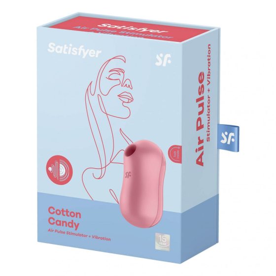 Satisfyer Cotton Candy -nabíjací stimulátor klitorisu so vzduchovou vlnou (koralový)
