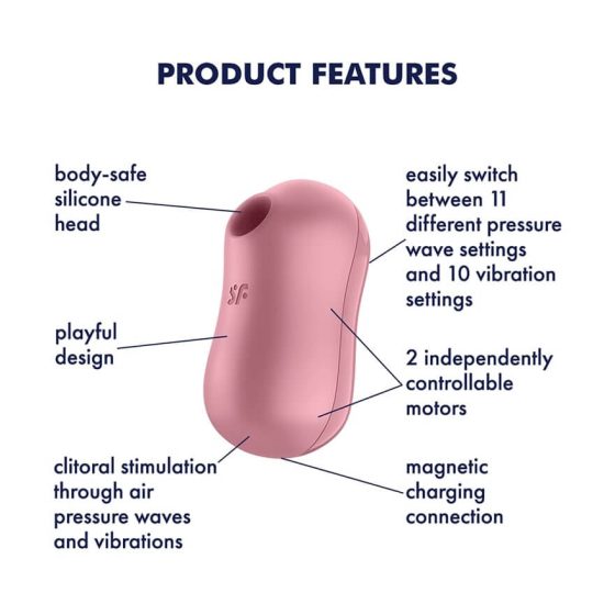 Satisfyer Cotton Candy -nabíjací stimulátor klitorisu so vzduchovou vlnou (koralový)