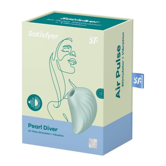 Satisfyer Pearl Diver - nabíjací vibrátor so vzduchovými vlnami pre klitoris (mäta)