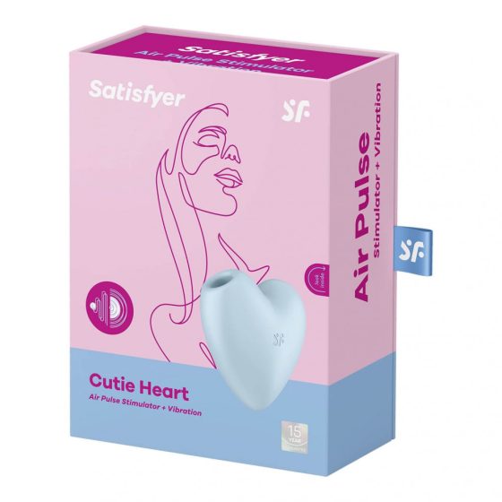 Satisfyer Cutie Heart - nabíjací stimulátor klitorisu so vzduchovou vlnou (modrý)