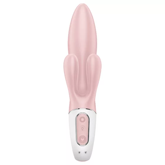 Satisfyer Air Pump Bunny 3 - vibračný pumpovací vibrátor - ružový
