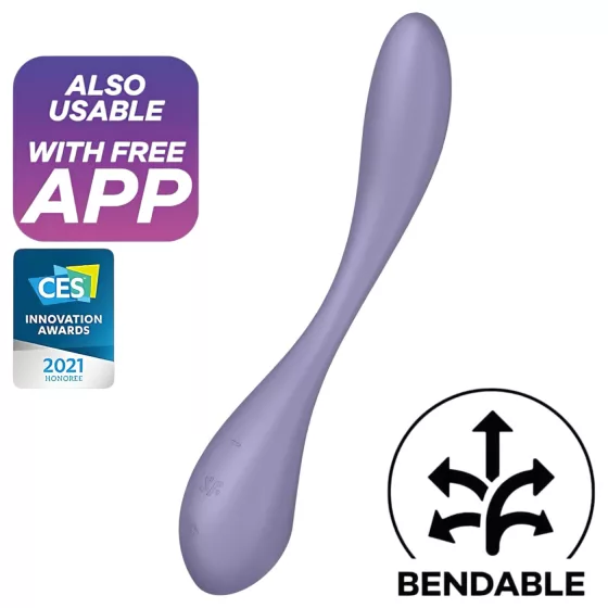 Satisfyer G-spot Flex 5 - vibrátor na bod G ovládaný aplikáciou (fialový)