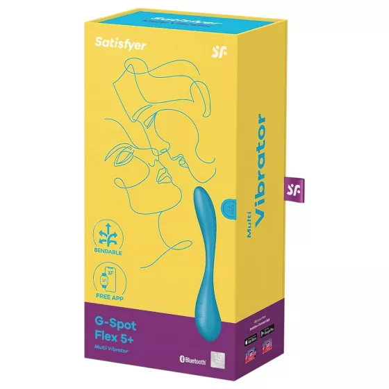 Satisfyer G-spot Flex 5 - vibrátor na bod G ovládaný aplikáciou (zelený)