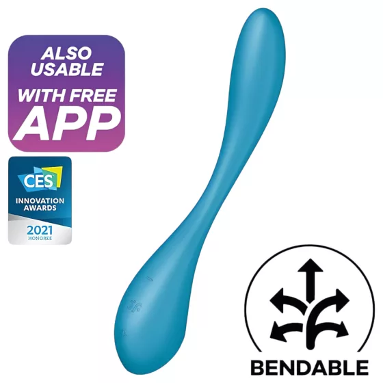 Satisfyer G-spot Flex 5 - vibrátor na bod G ovládaný aplikáciou (zelený)