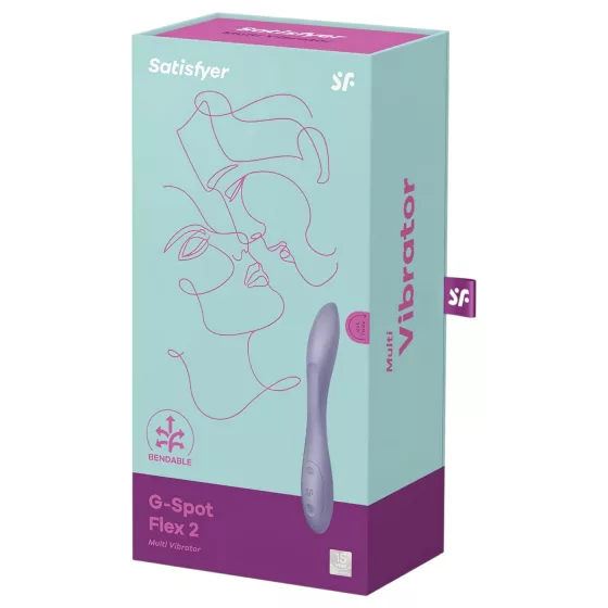 Satisfyer - vibrátor na bod G - nabíjateľný, vodotesný - fialový