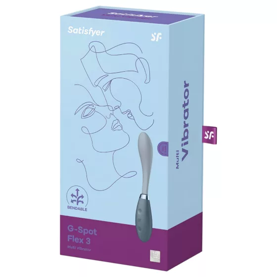 Satisfyer - vibrátor na G bod - ohybný, nabíjateľný - sivý