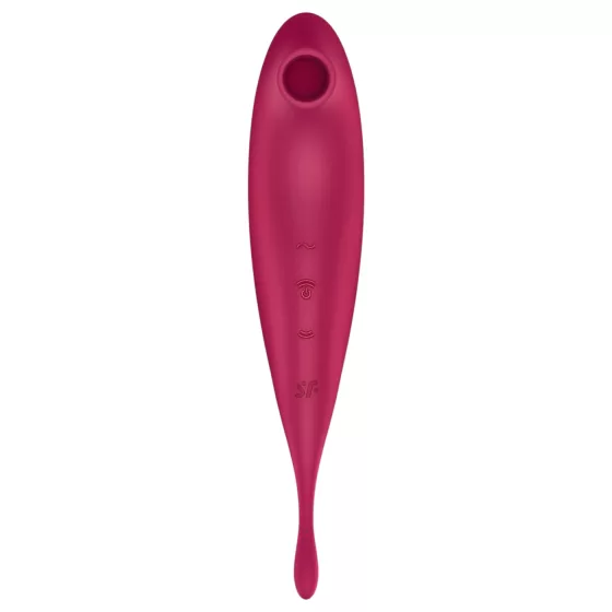 Satisfyer Twirling Pro - 2v1 vibrátor na klitoris - smart funkcie - červený