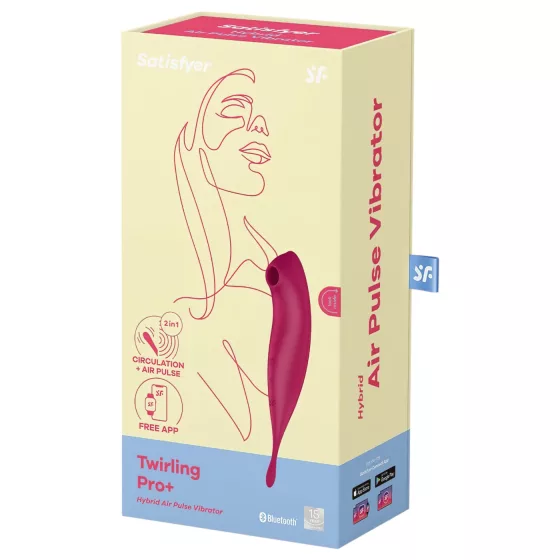 Satisfyer Twirling Pro - 2v1 vibrátor na klitoris - smart funkcie - červený