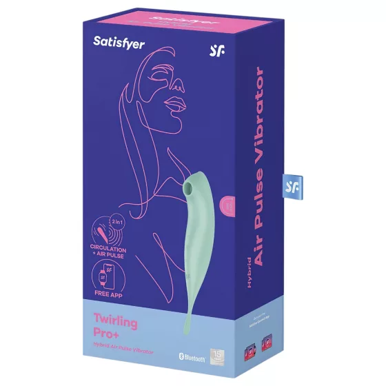 Satisfyer Twirling Pro - 2v1 smart klitoriálny vibrátor - mentolová
