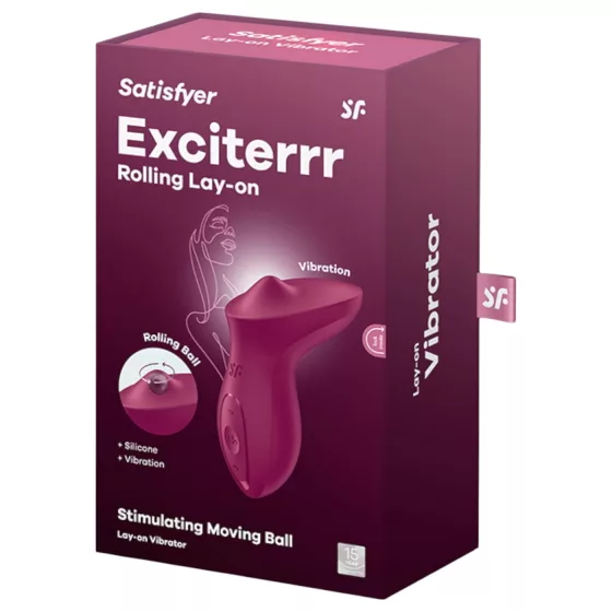 Satisfyer Exciterrr - rotačný klitoriálny vibrátor s guľôčkami - červený