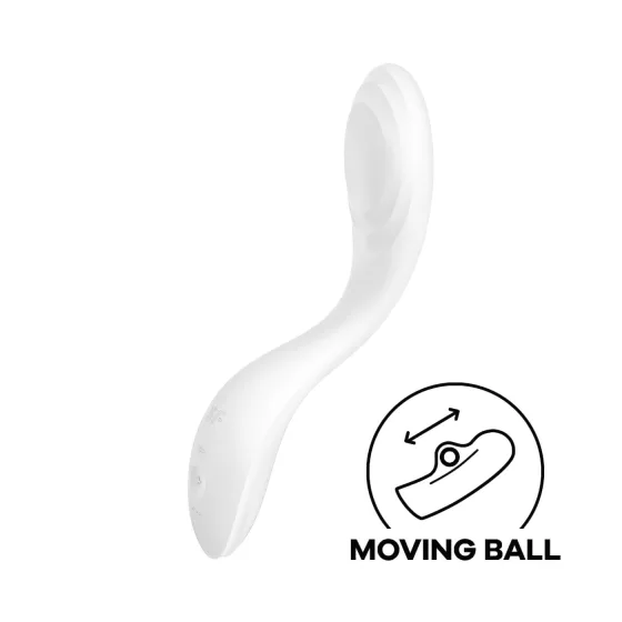 Satisfyer Rrrolling - vibrátor na bod G s pohyblivými guľôčkami - biely