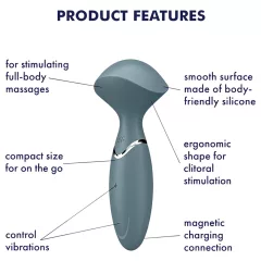 Satisfyer Mini Wand-er - masážny vibrátor (sivý)