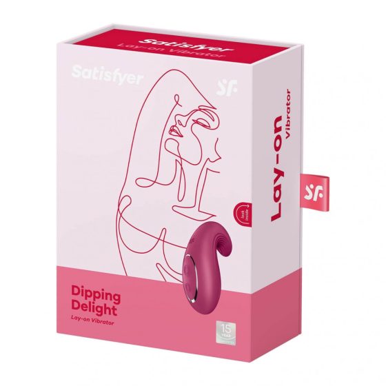 Satisfyer Dipping Delight - nabíjací vibrátor na klitoris (červený)