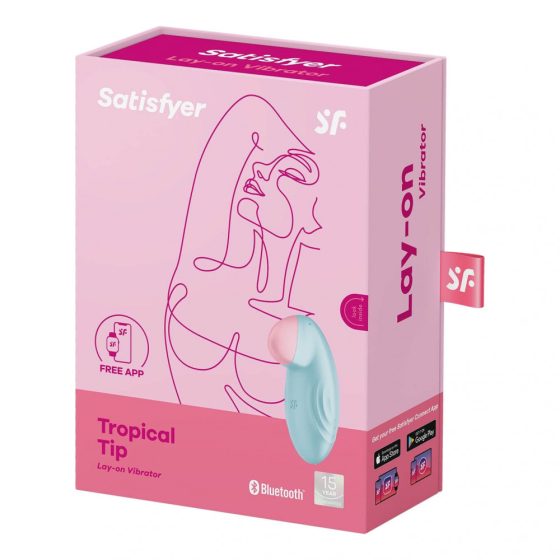 Satisfyer Tropical Tip - inteligentný dobíjací vibrátor na klitoris (modrý)