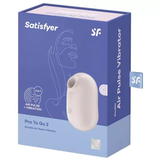 Satisfyer Pro To Go 2 - stimulátor klitorisu na vlny vzduchu - béžový
