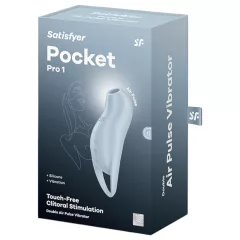   Satisfyer Pocket Pro 1 - stimulátor klitorisu na vlny vzduchu - modrý