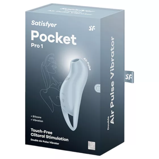 Satisfyer Pocket Pro 1 - stimulátor klitorisu na vlny vzduchu - modrý