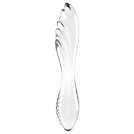 Satisfyer Dazzling Crystal 1 - obojstranné sklenené dildo - číre