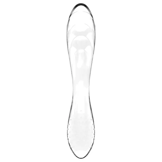 Satisfyer Dazzling Crystal 1 - obojstranné sklenené dildo - číre